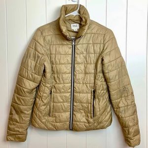 Everlast women’s Full Zip Beige/Khaki Puffer Jacket Size Small